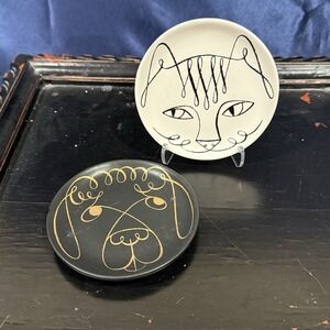 Set of 2 Kate Spade New York Lenox Woodland Park: Dog & Cat Coasters